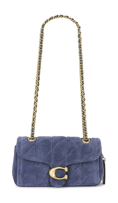 Coach Quilted Tabby Shoulder Bag 20 Light Denim In Gray
