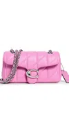 Coach Tabby 20 Quilted Fuchsia Leather Shoulder Bag In B4/fuchsia