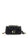 Coach Quilted Tabby Shoulder Bag 20 With Chain In Black
