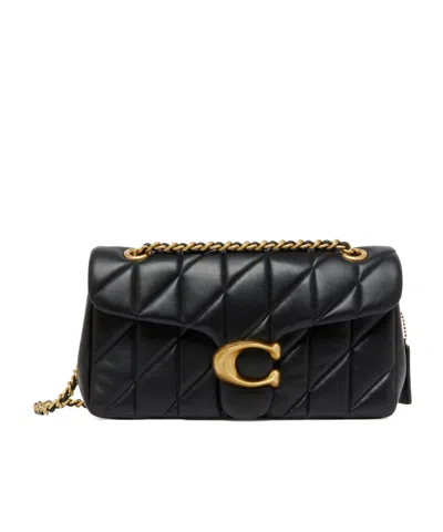 Coach Tabby Quilted 26 Black Leather Shoulder Bag