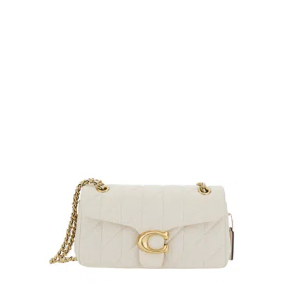 Coach Quilted Tabby Shoulder Bag 26 With Chain In White