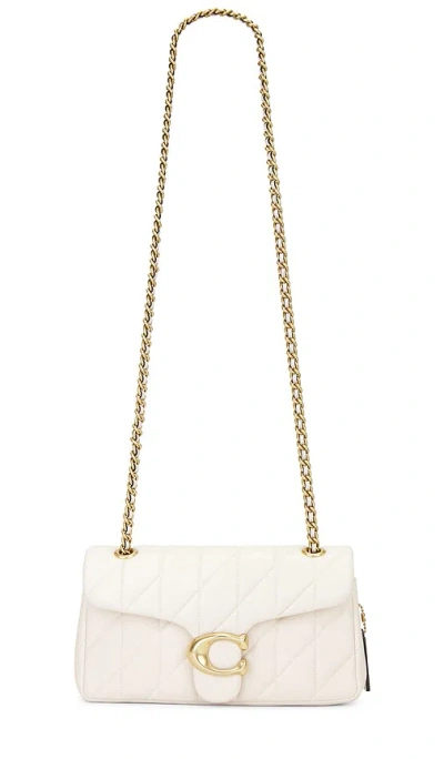 Coach Quilted Leather Tabby Shoulder Bag In White