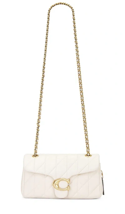 Coach Quilted Tabby Shoulder Bag In 粉笔白