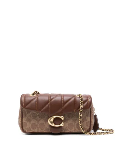 Coach Quilted Tabby Shoulder Bag In Brown