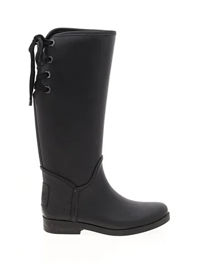 Pre-owned Coach Rain Boots In Black