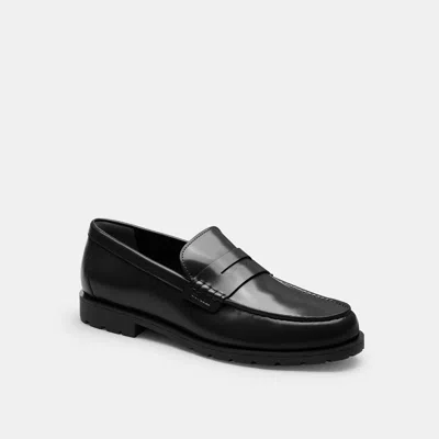 Coach Reagan Penny Loafer In Black