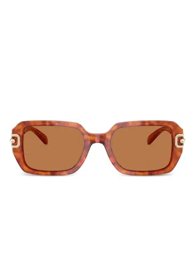 Coach Rectangular-frame Sunglasses In Red