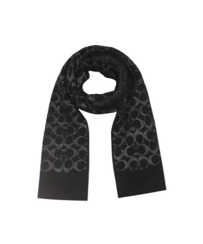 Coach Rectangular Scarf In Black