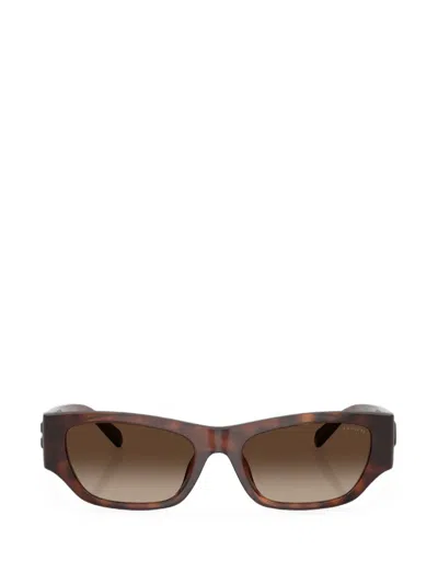 Coach Rectangular-frame Sunglasses In Brown