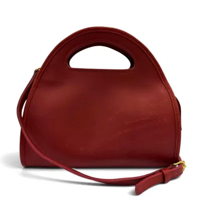 Pre-owned Coach Red Color Leather Handbag Shoulder Bag ()