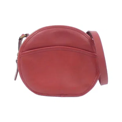 Pre-owned Coach Red Color Leather Shoulder Bag ()