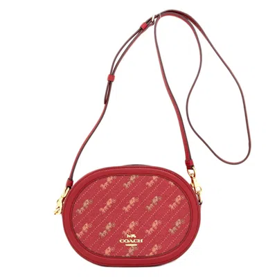 Pre-owned Coach Red Color Pvc Leather Shoulder Bag ()