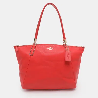 Coach Red Leather Kelsey Tote