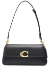 Coach Womens Black Jet Leather Shoulder Bag