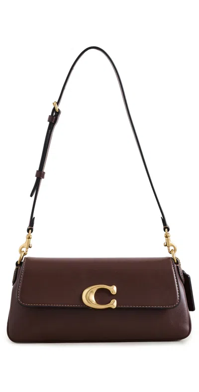 Coach Refined Calf Leather Jet Shoulder Bag Maple