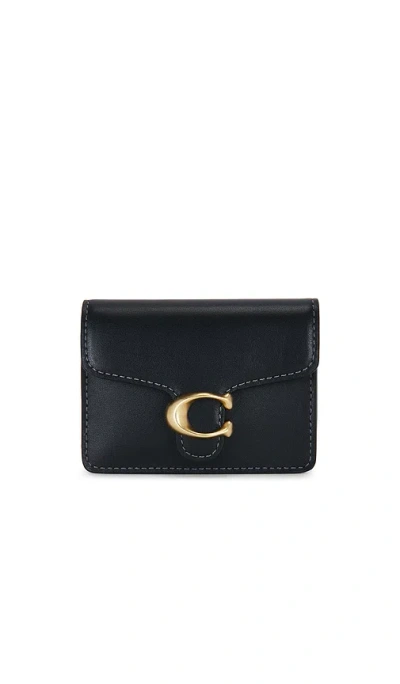Coach Refined Calf Leather Tabby Card Case In Black