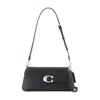 Coach Refined Calf Leather Jet Shoulder Bag In Black