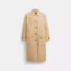 Coach Regenerative Cotton Balmacaan In Light Khaki