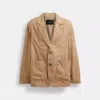 Coach Casual Lightweight Blazer In Beige