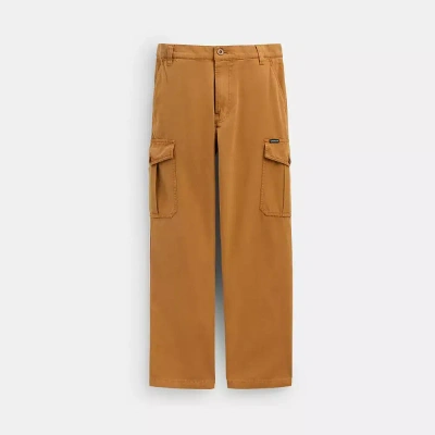 Coach Regenerative Cotton Pants In Saddle