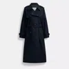 Coach Relaxed Trench Coat In Blue