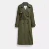 Coach Relaxed Trench In Green