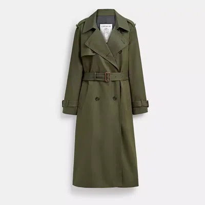 Coach Relaxed Trench In Green