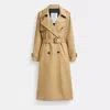 Coach Relaxed Trench In Khaki