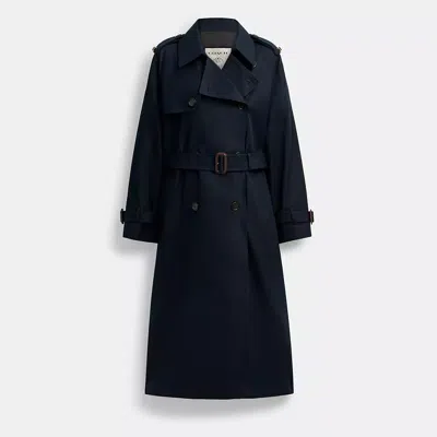 Coach Relaxed Trench In Navy