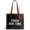 Coach Relay Graphic 34 Tote Bag In Black