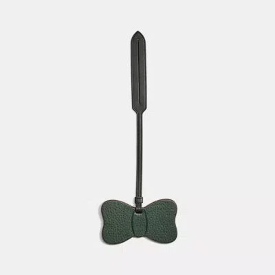 Coach Remade Bow Bag Charm In Green Multi