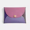 Coach Remade Colorblock Extra Large Pouch In Purple