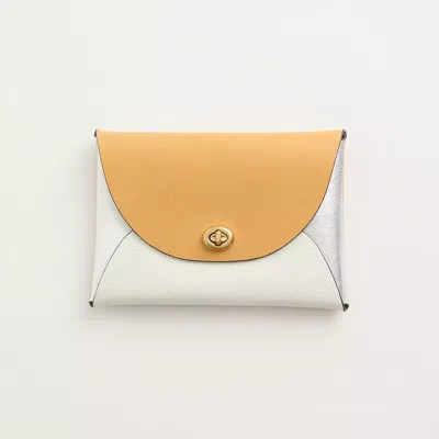Coach Remade Colorblock Large Pouch In Yellow Multi