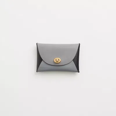 Coach Remade Colorblock Medium Pouch In Heather Grey Multi