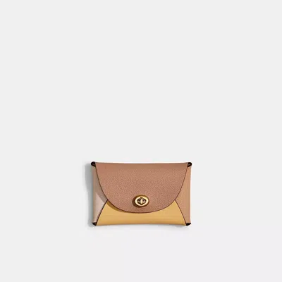 Coach Remade Colorblock Medium Pouch In Nude Multi