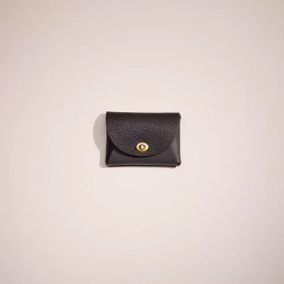 Coach Remade Colorblock Small Pouch In Black/grey Multi