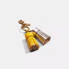 Coach Remade Colorblock Tassel Bag Charm In Yellow Multi