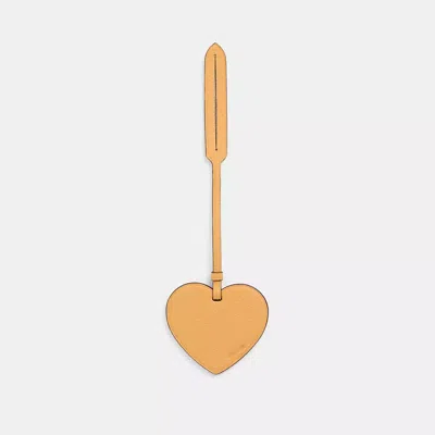 Coach Remade Heart Bag Charm In Yellow
