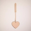 Coach Remade Heart Bag Charm In Beige Multi