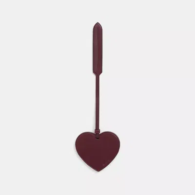Coach Remade Heart Bag Charm In Berry