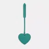 Coach Remade Heart Bag Charm In Emerald Green