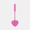 Coach Remade Heart Bag Charm In Fuschia