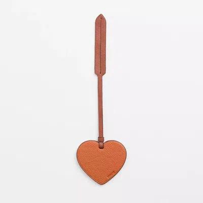 Coach Remade Heart Bag Charm In Brown