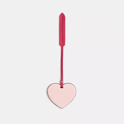 Coach Remade Heart Bag Charm In Red