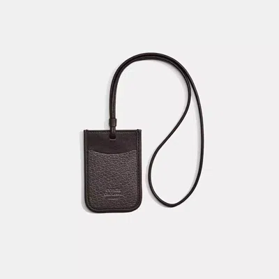 Coach Remade Lanyard In Black/grey Multi
