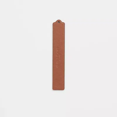 Coach Remade Leather Heat Crease Bookmark In Brown