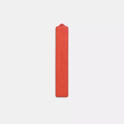 Coach Remade Leather Heat Crease Bookmark In Burnt Orange