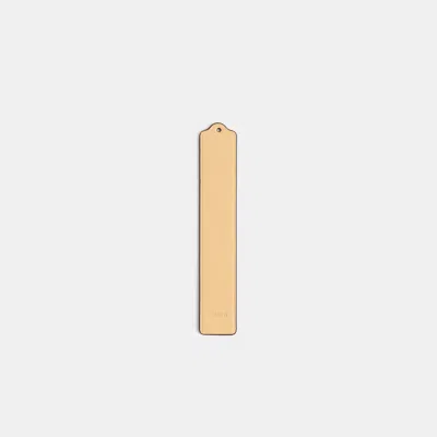 Pre-owned Coach Remade Leather Heat Crease Bookmark Chalk Yellow