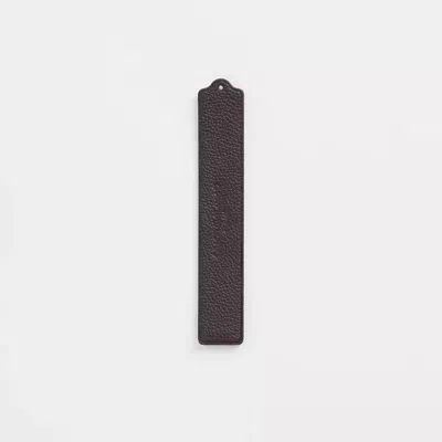 Coach Remade Leather Heat Crease Bookmark In Dark Brown