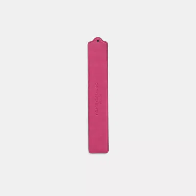 Coach Remade Leather Heat Crease Bookmark In Dark Pink